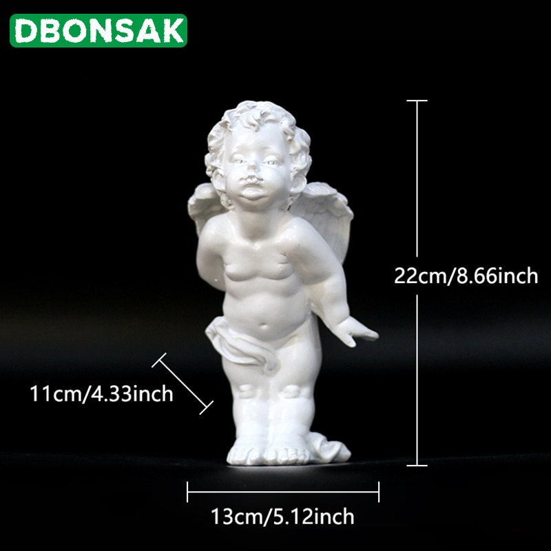 Ett par kyss ängel ornament harts ängel skulptur cupid ängel staty bröllopsfotografering rekvisita vardagsrum sovrum dekorationer