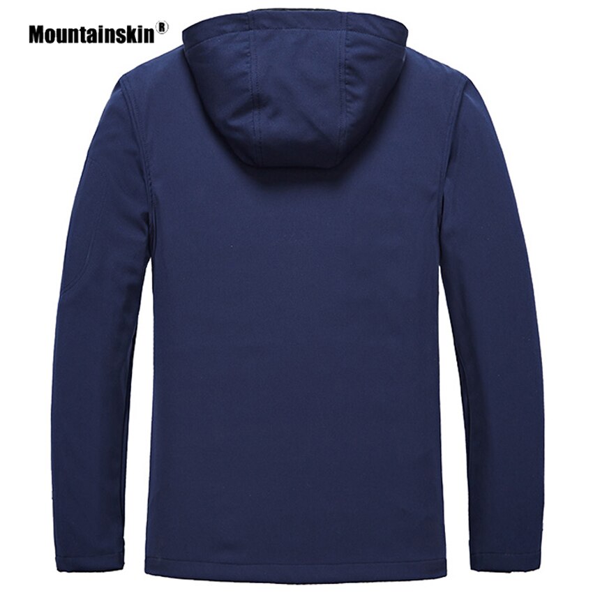 Mountainskin Spring Men's Hiking Softshell Jackets Outdoor Sports Camping Trekking Climbing Windproof Male Hooded Coats VA423