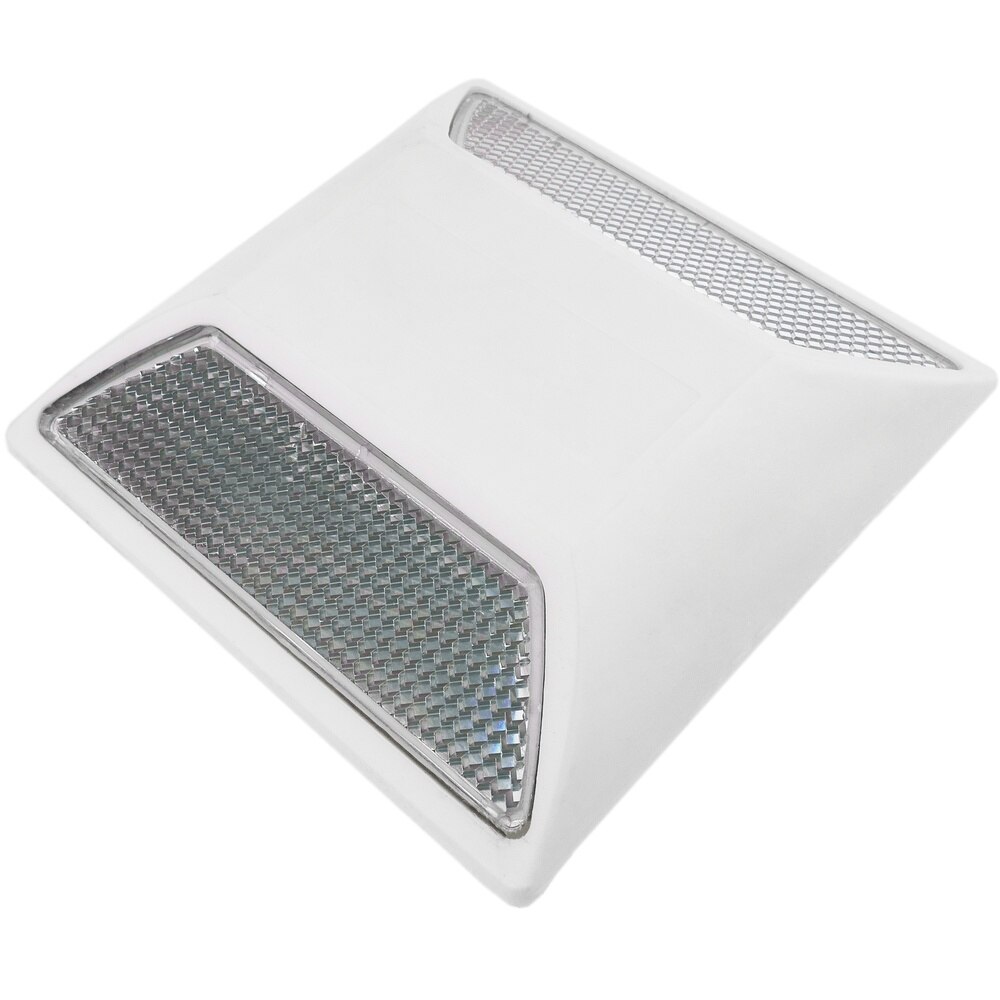 PrimeMatik - Reflector de carretera de 100 x 100 mm. Captafaros para suelo de plástico blanco