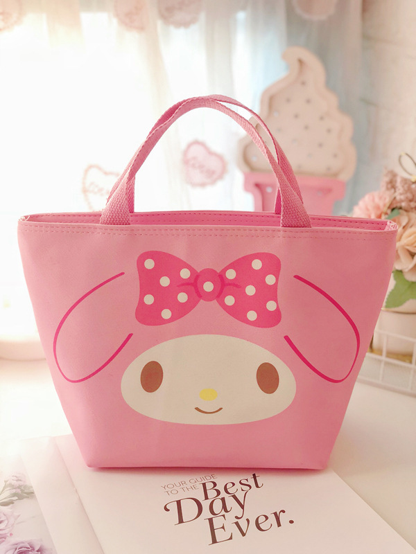 Leuke Lunch Tas Isolatie Lunchbox Tas Pu Lederen Lunch Tas Student Werk Opbergtas: My Melody pink