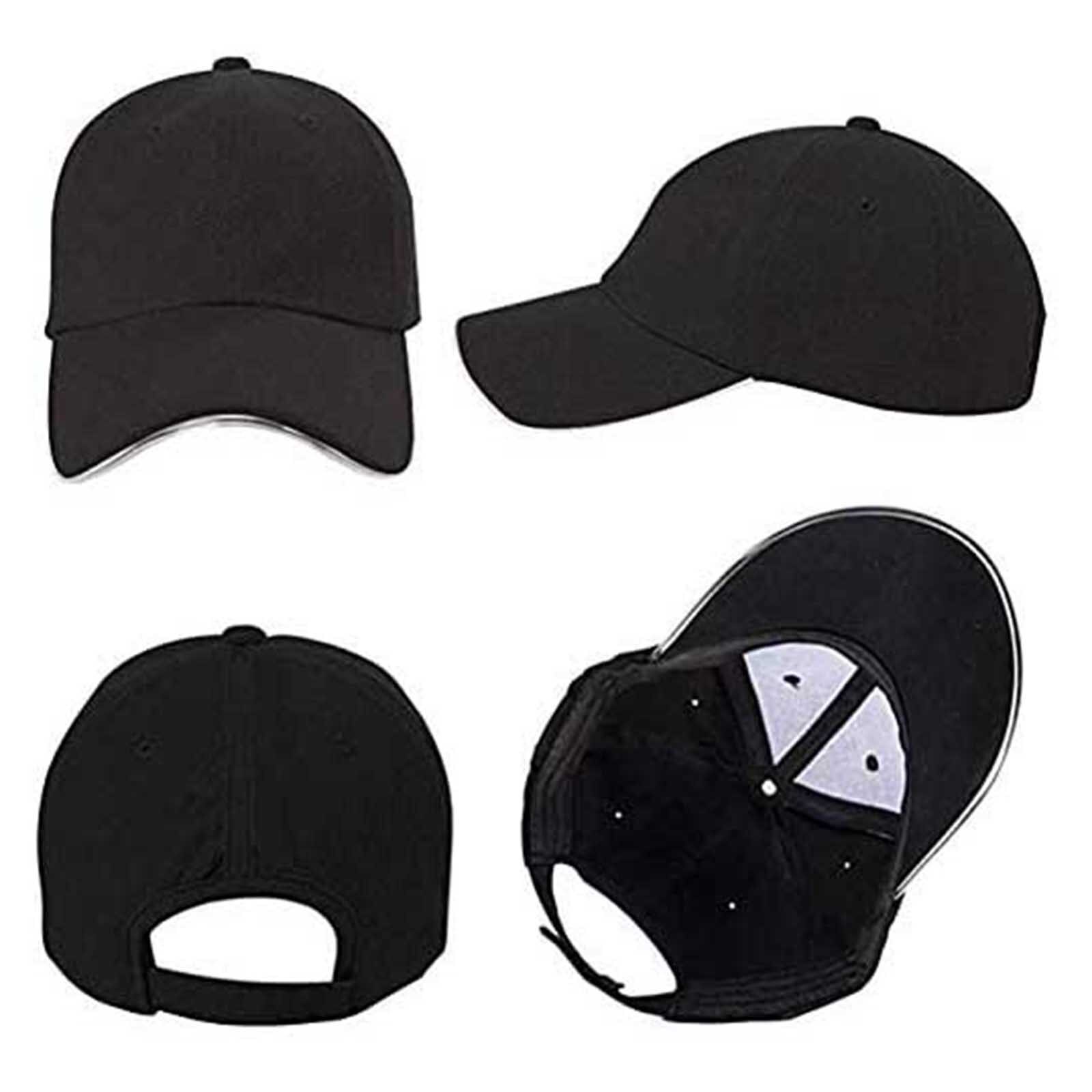 Baseball Hat Unisex LED Luminous Peaked Cap Solid Color Unisex Adjustable Sports Cap Party Hip-Hop Hats Sun Hat
