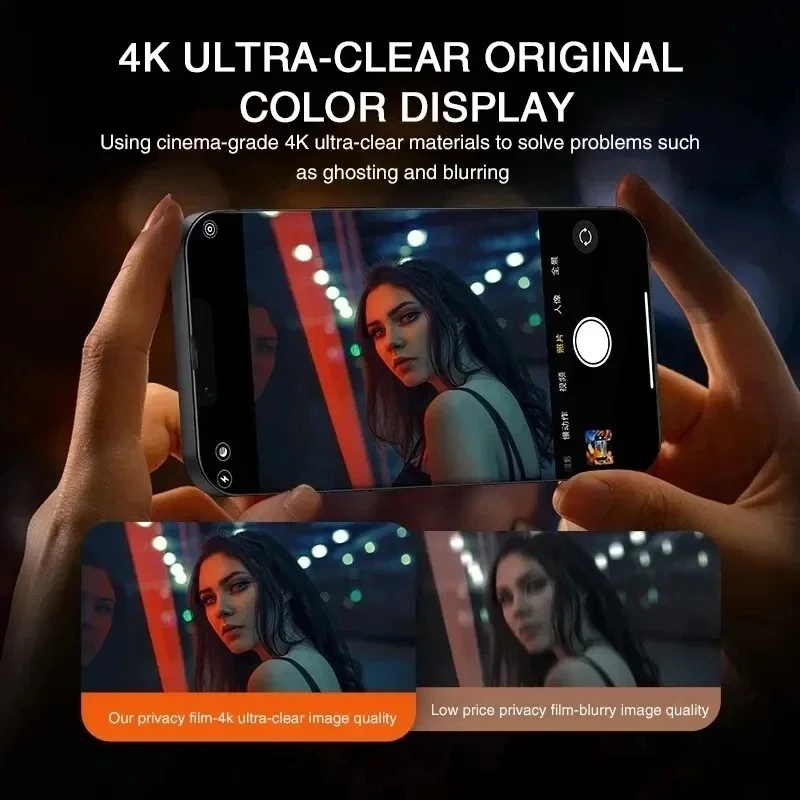 1-2Pcs Anti-Spy Glass For iPhone 15 14 13 12 11 Pro Max Mini 7 8 Plus Privacy Screen Protector For iPhone XR XS MAX X SE