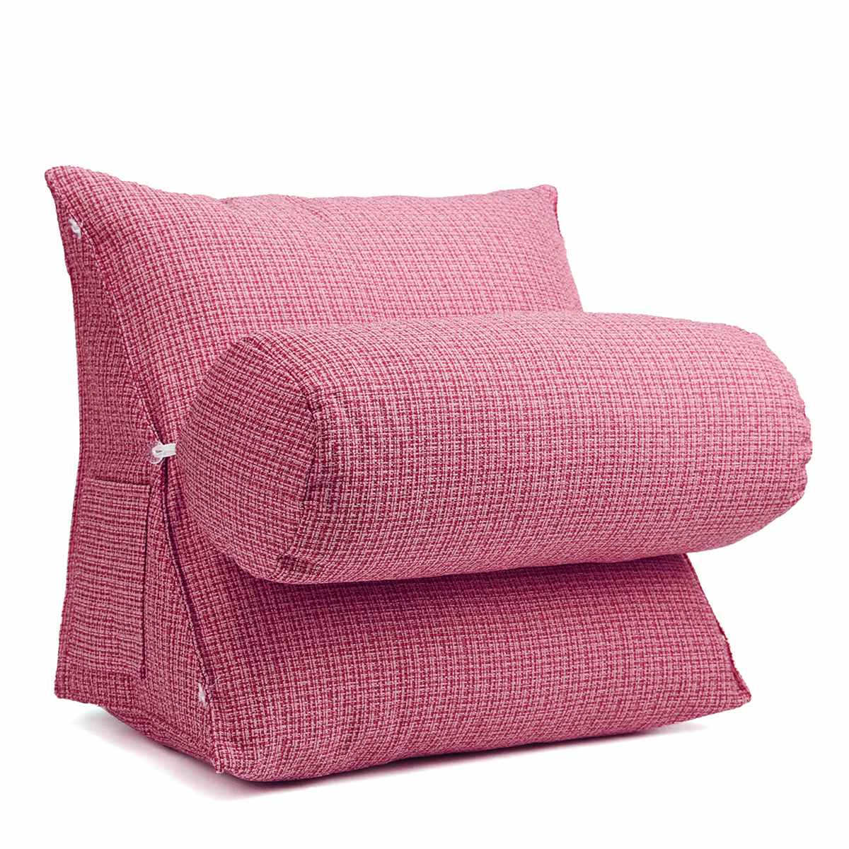 Wedge Vorm Rugleuning Kussen Bed Rest Sofa Verstelbare Rug Wig Kussen Lendensteun Brace Hoofd Hals Lounger Lezen Kussen: violet