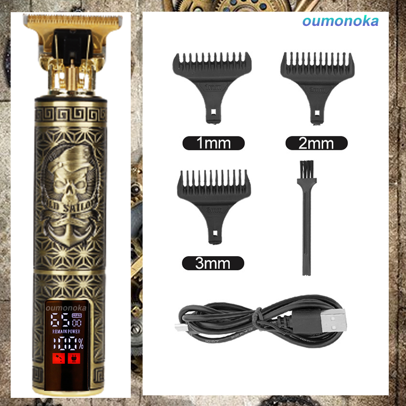 en Afeitadora eléctrica , recortadora de barba para hombres, cortadora de pelo inalámbrica, Máquina para cortar cabello, Barba, peluquero, corte de pelo: YELLOW