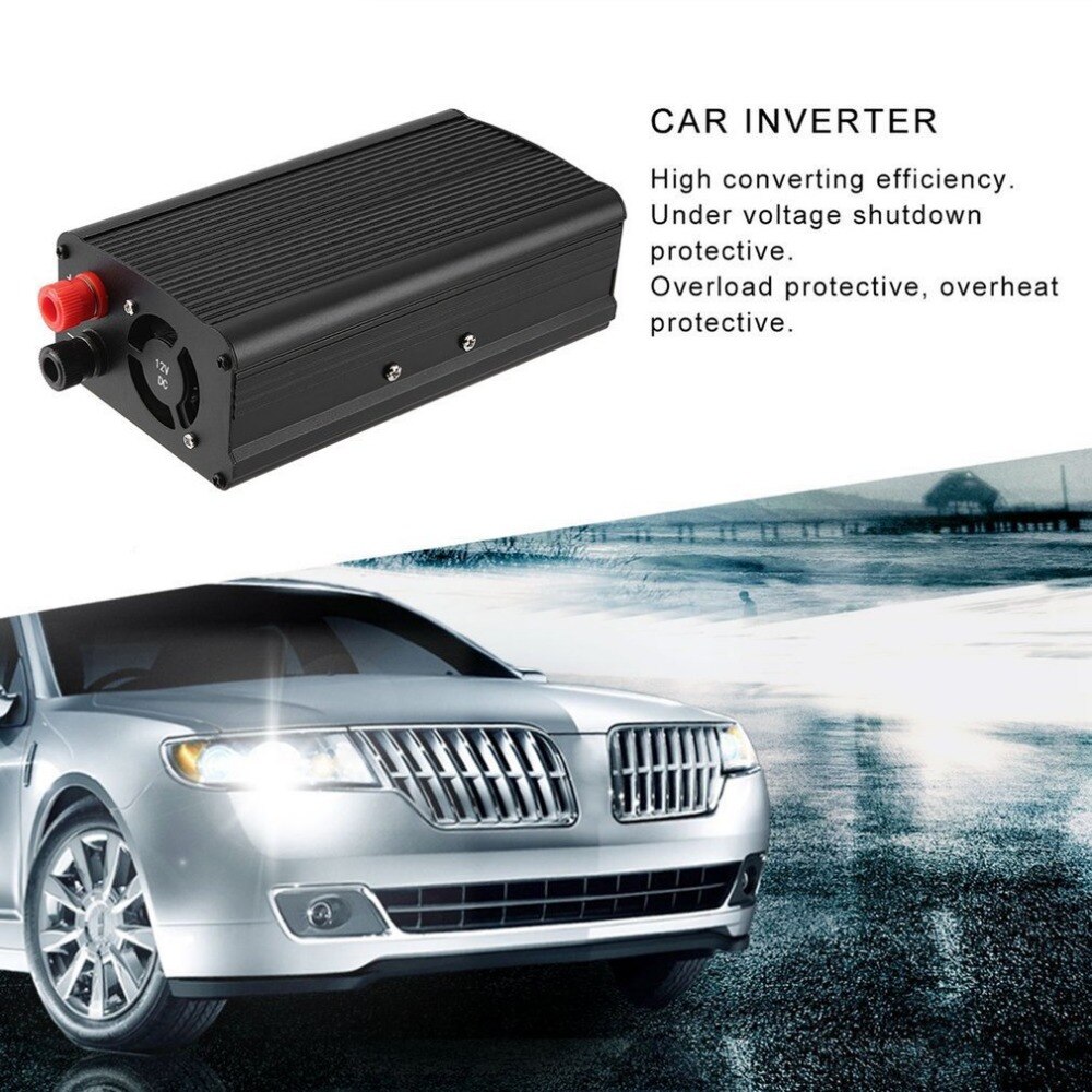 3000W Portable Car Power Converter 12V Input Vehicle Inverter Aluminum Alloy Power Adapter Inverter For Travelling