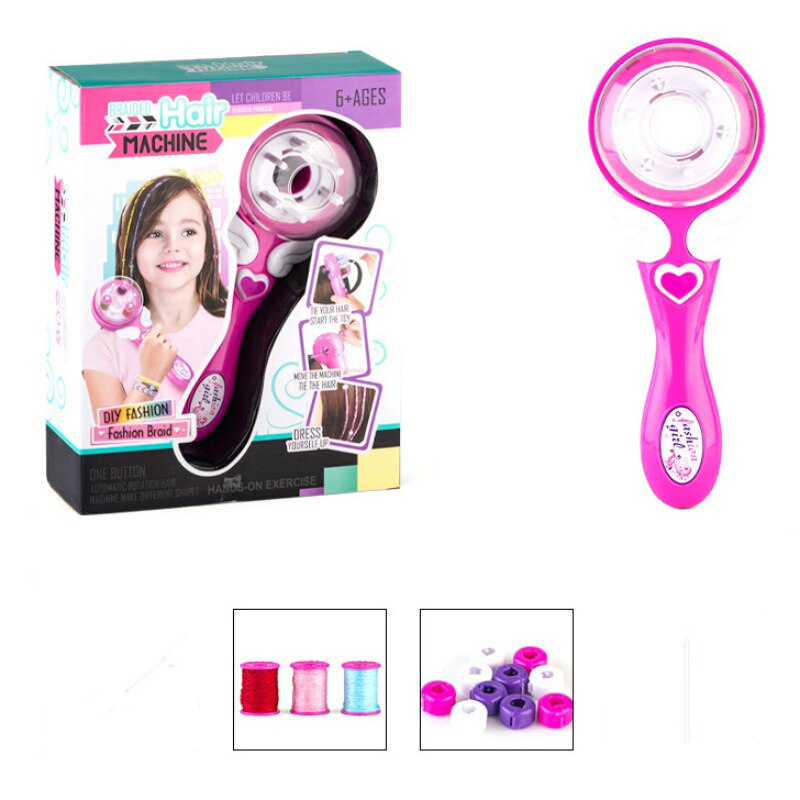 DIY Girls Hair Editor Electric Automatic Hairstyle Tools Braiding Machine For Kids Play Cosmetic Makeup Toys Christmas: A