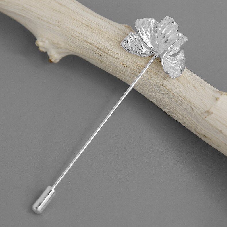 Originele 925 Sterling Zilver Klaprozen Bloem Broches Fijne Sieraden Voor Vrouwen Natuurlijke Trendy Leuke Broche Party: silver 