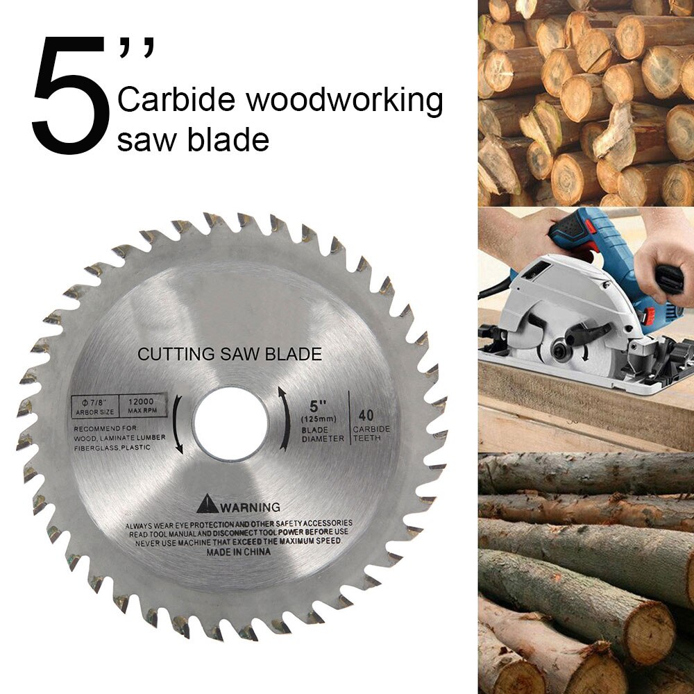 5 "125 Mm Zaagblad Hardmetalen Hout Slijpschijf Voor Diy & Decoratie Algemeen Hout Snijden