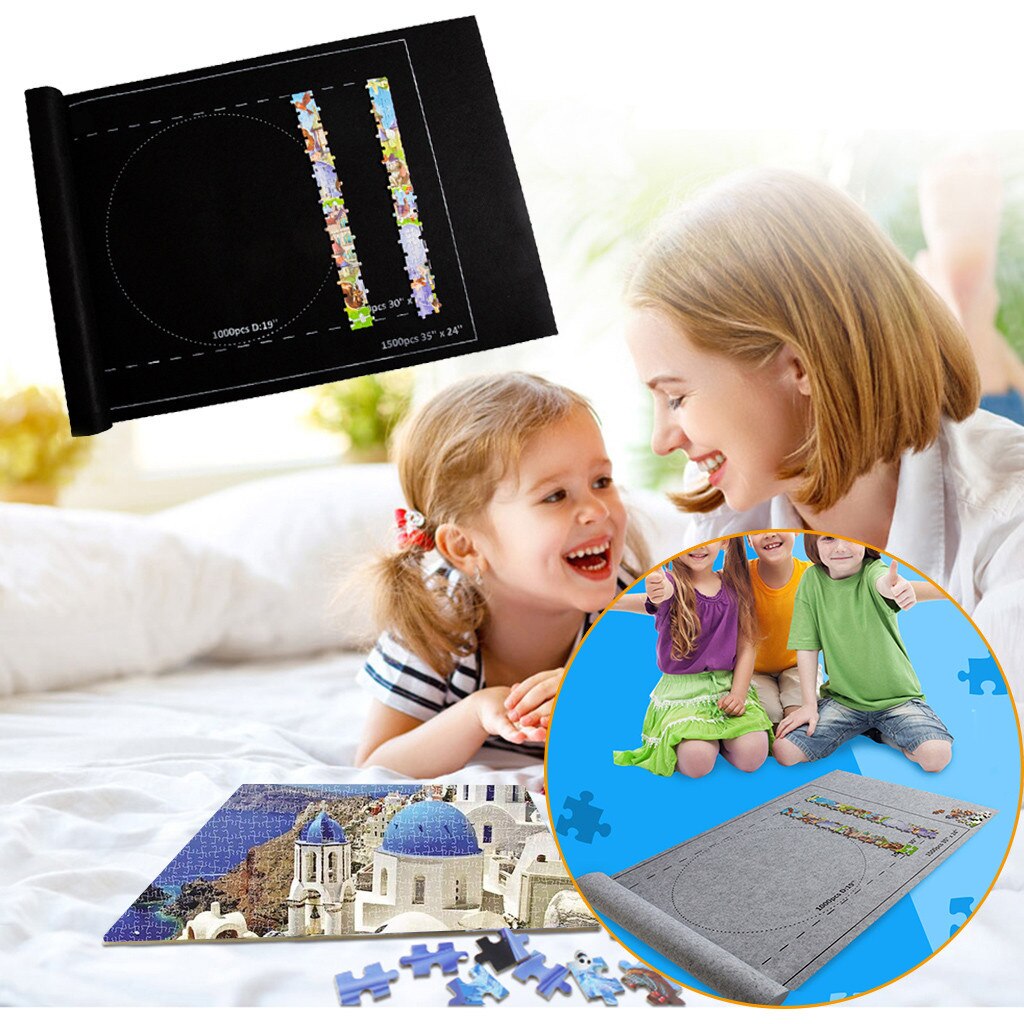 jigsaw Puzzle Roll Storage Mat Jigroll Up to 1500 Pieces with Drawstring Storage Bag educational toys for kids jigsaw Puzzle #2