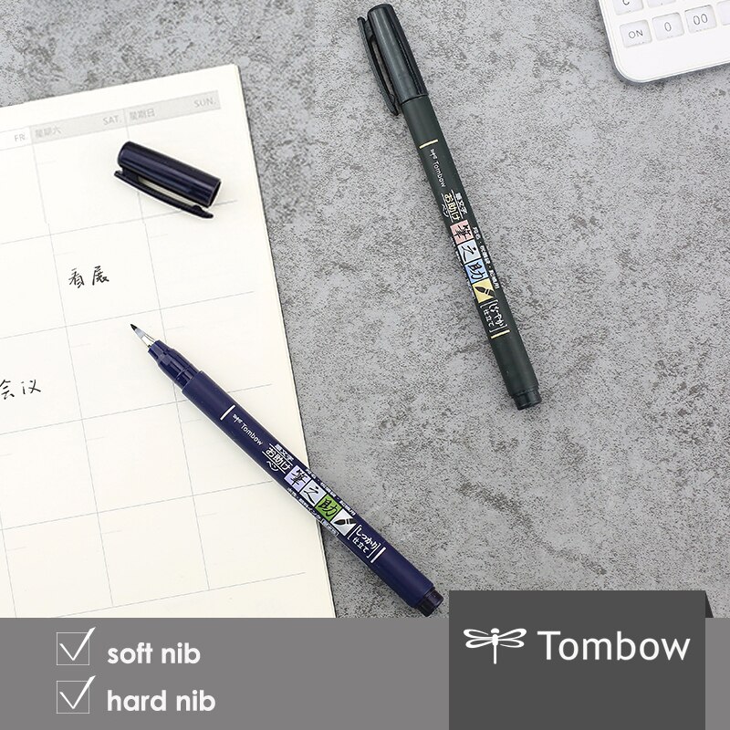 Tombow Brush Pen Practise Calligraphy Marker Pen School Supplies Lettering Soft Handwriting Pen