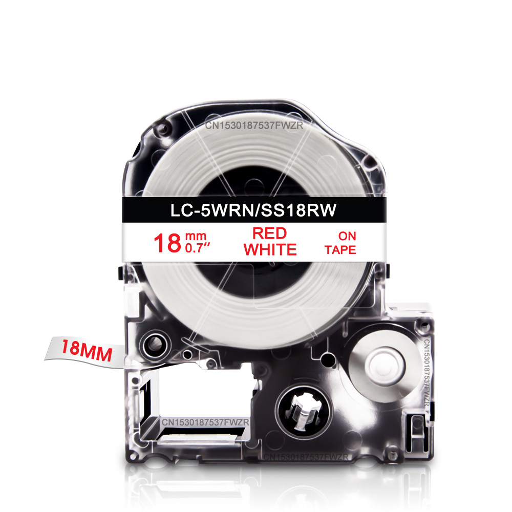 19 farben 18mm * 8m Etikett Band ST18KW SS18KW SC18YW SC18KZ SC18PW Etiketten Band für Epson König Jim tepra Profi Etikett Hersteller Drucker: Blau an klar