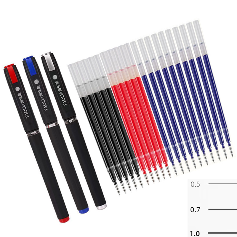 Stylo Gel de grande capacité pour Signature, calligraphie, écriture manuscrite, noir, bleu, rouge, stylo à bille 1.0 0.7 0.5 NibFor Business