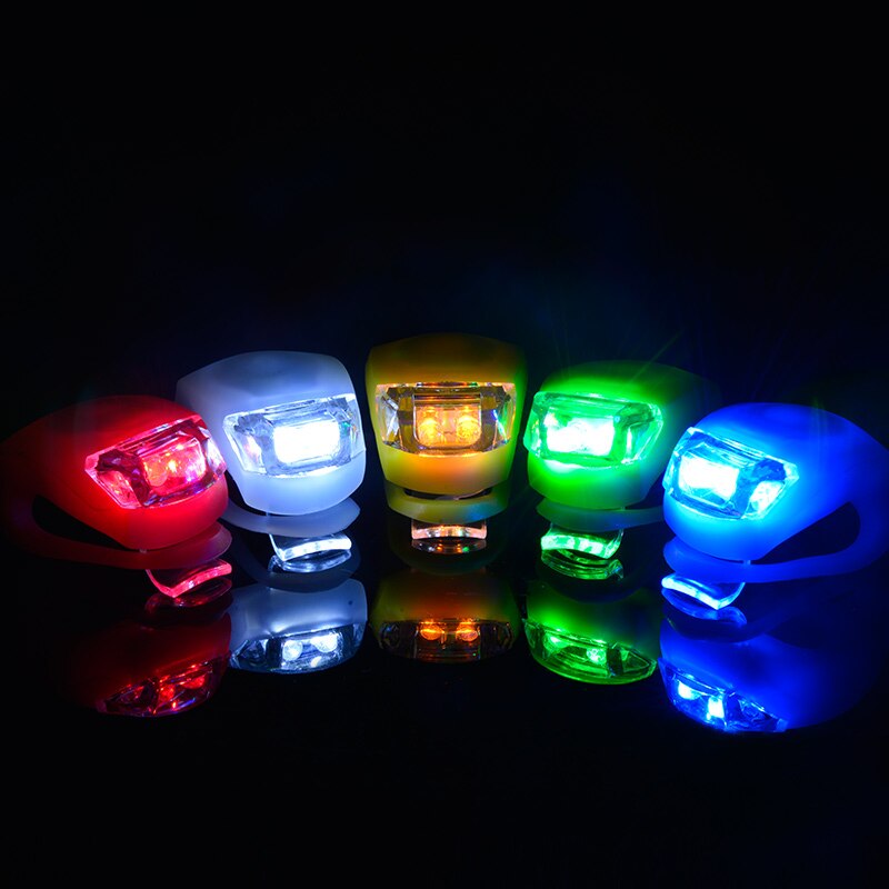 1pc Knipperende Voor Fietslicht Silicone LED Head Voor Achter Wiel Fiets Licht Waterdicht Fietsen Fiets Accessoires