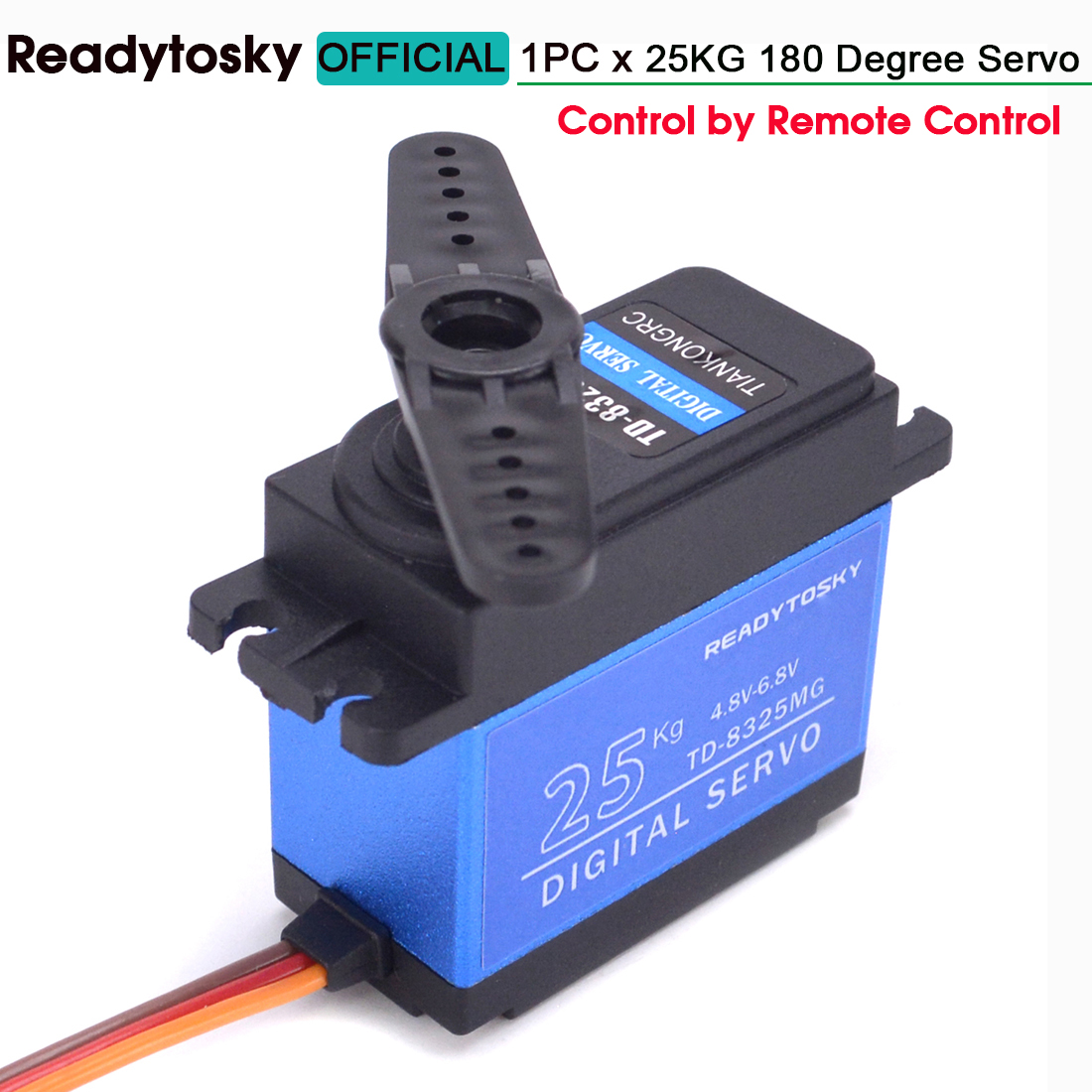 20kg TD8120MG / 25kg TD8325MG Hohe Drehmoment Kernlosen Motor Servo Wasserdichte Digital 180 Grad Servo control durch Fernbedienung control: 1pcs 25KG SERVO