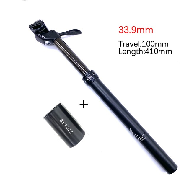 KS EXAForm-Tubo de asiento de bicicleta, tija de sillín de altura ajustable, Control manual, 27,2/30,9/31,6mm: 33.9 travel 100