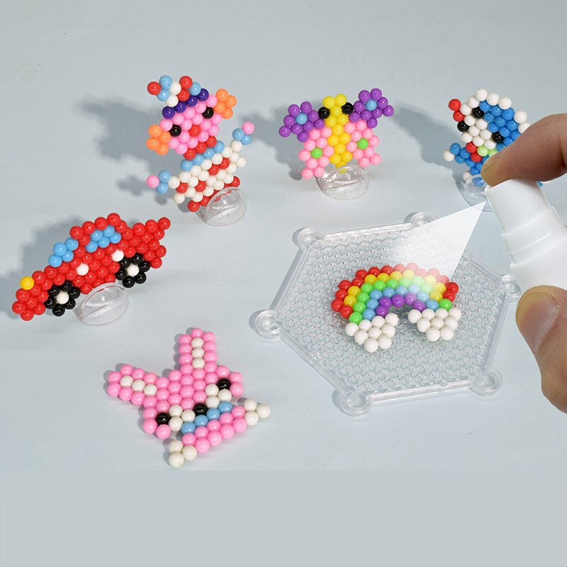 IKAUOIE DIY koraliki robić łączenia magiczna woda tworzenie zestaw koralików długopis pinceta Pegboard zestaw akcesoria dziewczyny prezent dla dzieci zabawki dla dzieci