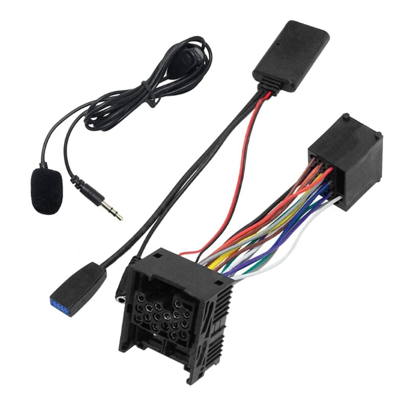 10Pin 3.5mm AUX Microphone Adapter Cable Bluetooth-compatible Connector Compatible with BMW E46 Series Car Accessories