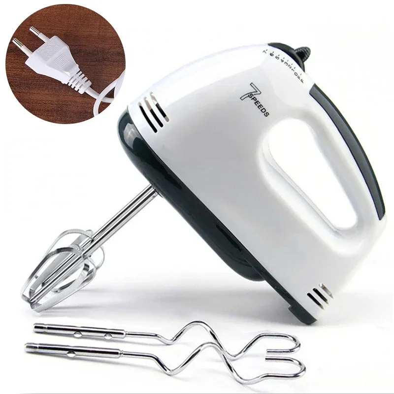 7 Speed Dough Hand Mini Mixer Food Blender Multifunctional Food Processor Kitchen Mini Electric Manual Cooking Tools: green