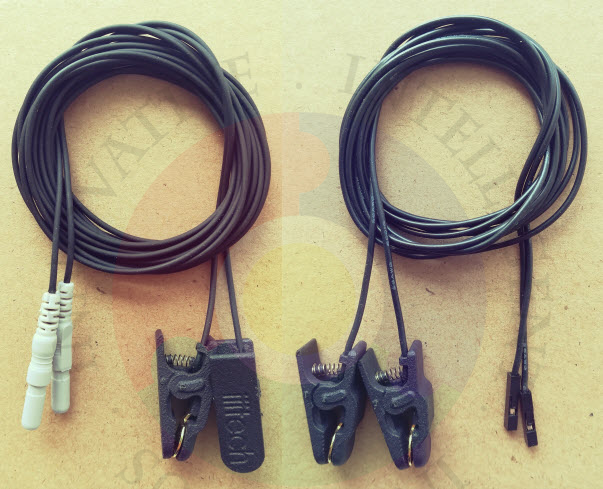 EEG Brain Electric Ear Clip Electrode, Gold-plated Ear Clip Electrode, for OpenBCI/TGAM/NeuroSky, Etc.