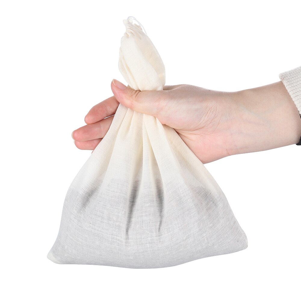 Colador reutilizable de algodón para especias, filtro de malla para alimentos, nueces, muselina y leche de hierbas, bolsa para colador, suministros de cocina 1 unidad