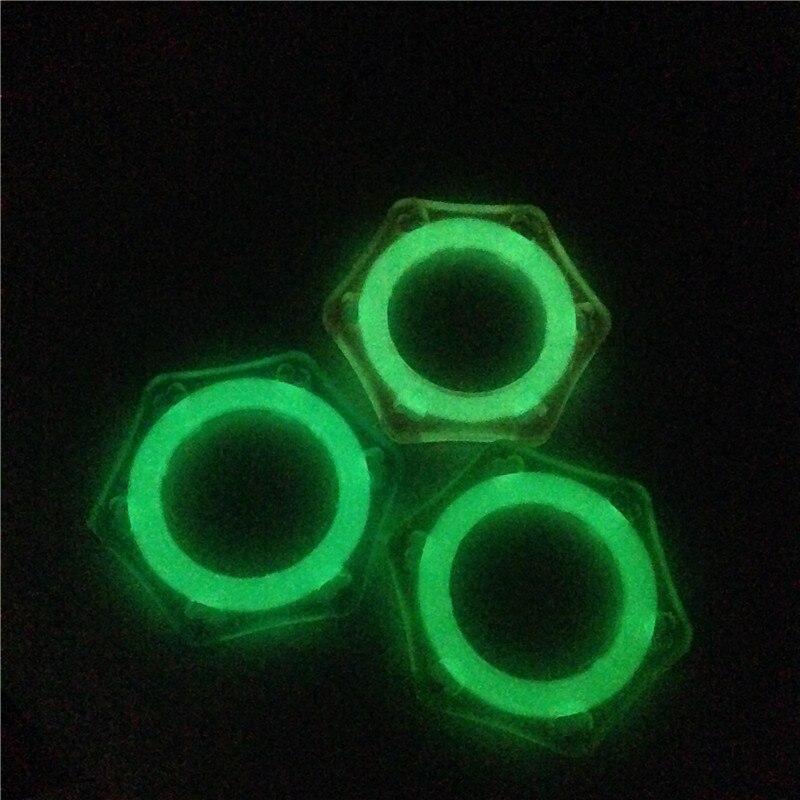 2 stück/lot kabelgebundenes mikrofon fluoreszierender rollring kunststoff sechskant gleitring