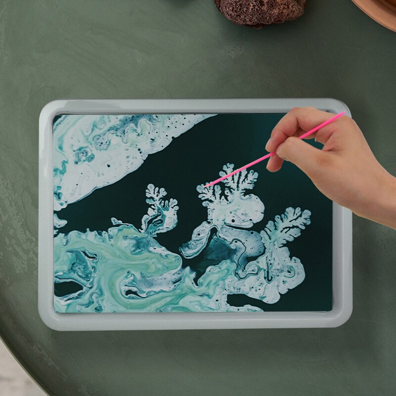 Water Art Paint Set Water Pigment for Paper Marbling Art Tool with A5 Tray 6/12 Colors DU55