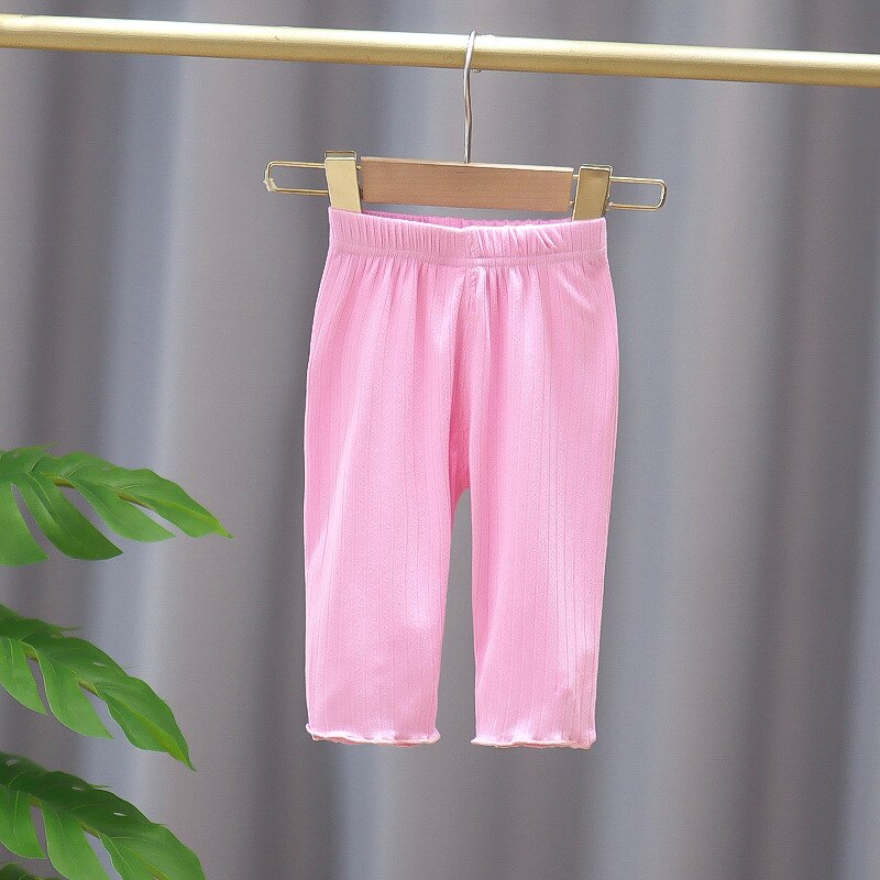 Summer Baby Girls Middle-length Legging Dancing Pants: Colore rosa
