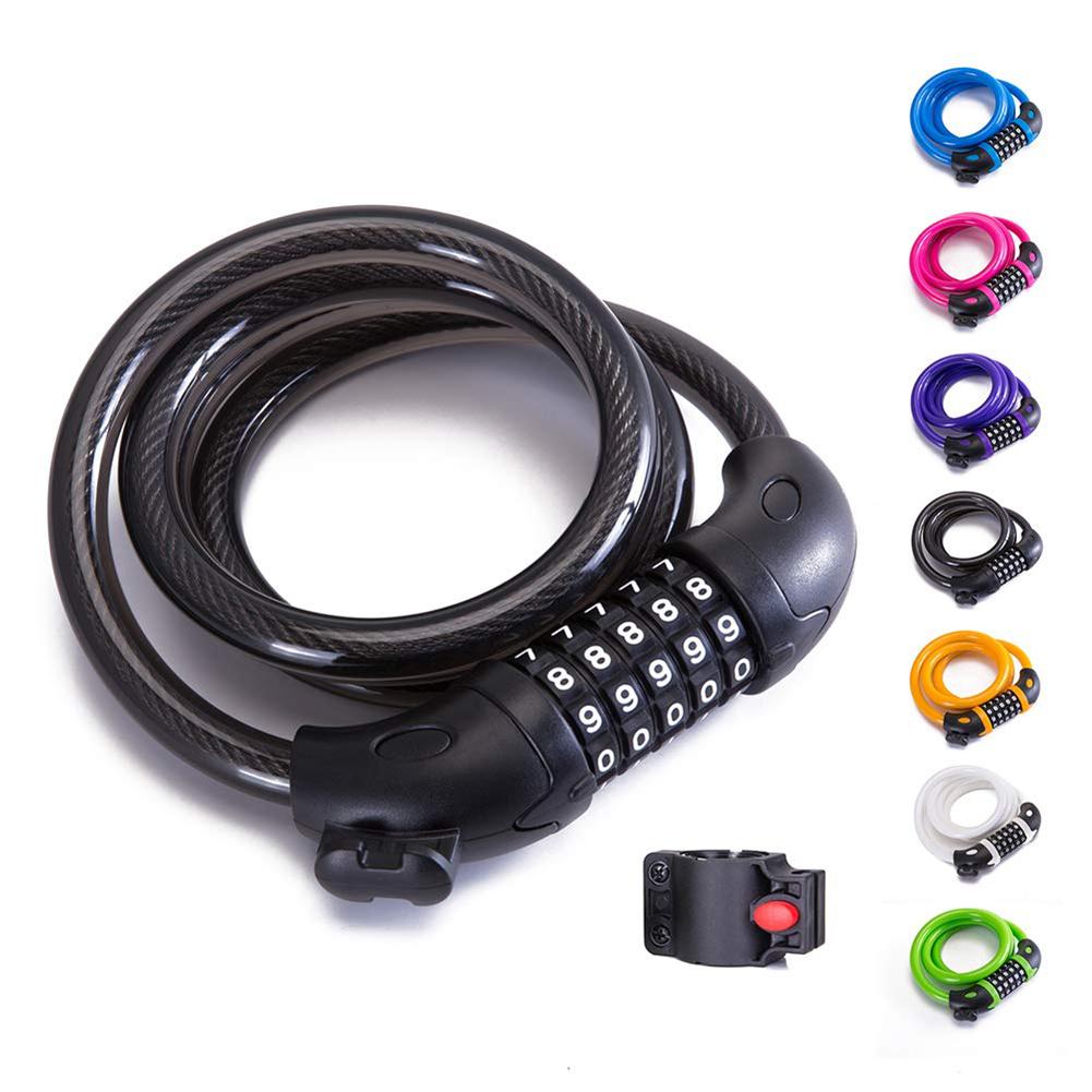 High Security Anti-Diefstal 5 Cijfercombinatie Staaldraad Bike Motor Code Lock Motorcycle Accessoires Exterieur Gespaard Onderdelen