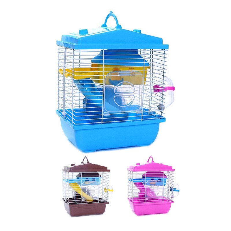 Huisdier Kooi Hamster Huisje Met Transparant Dakraam Double Layer Huis Voor Hamster Gouden Hamster Huisdier