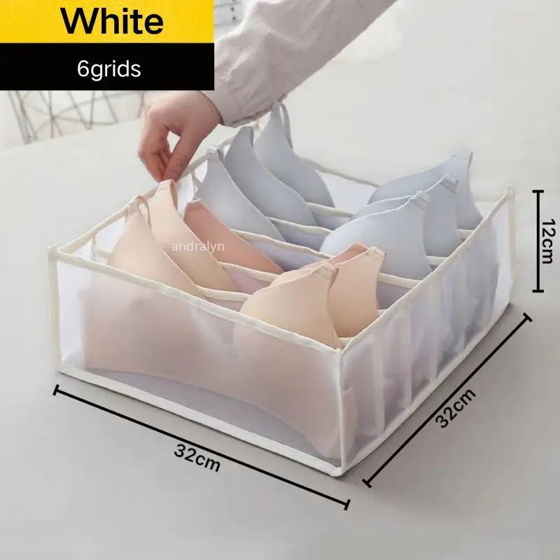 Zusammenklappbare Unterwäsche-Kasten, Aufbewahrungsschrank-Organizer für Kleidung, waschbar, organisiert, für Zuhause, Socken, BHs, Trennboxen, Schubladen-Organizer: Pflaume