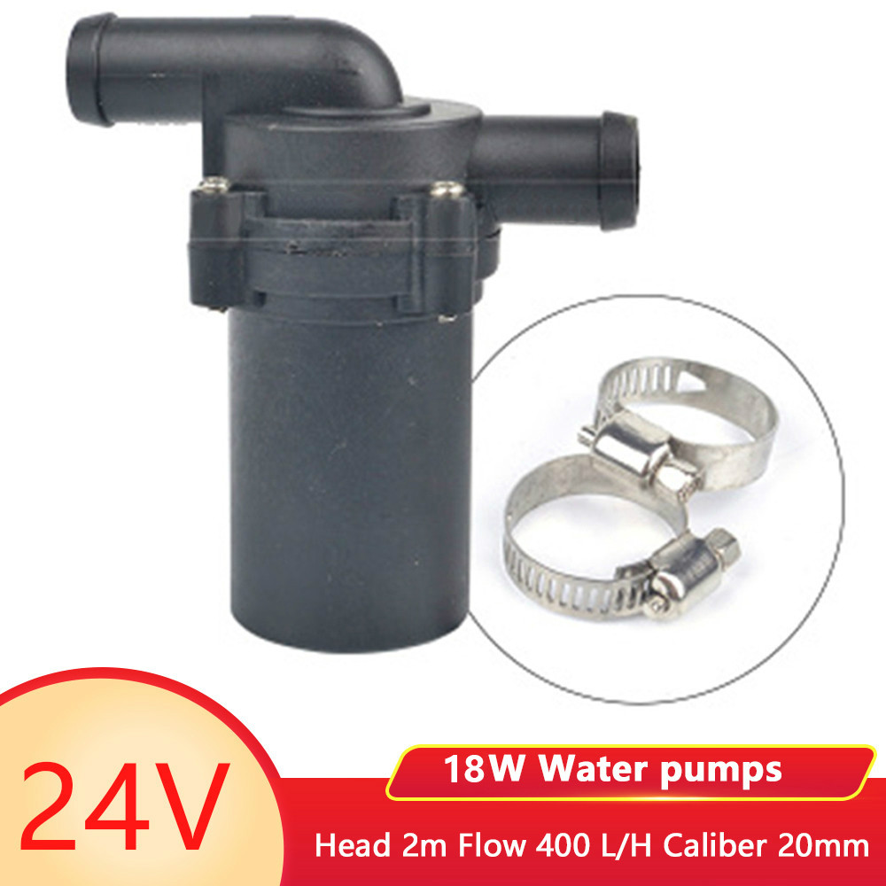 FDIK 12V 24V 18W Car Water Pumps Automatic Strengthen A/C Heating Accelerate Water Circulation Pump Winter Auto Heat A/C Temp: 24V-18W