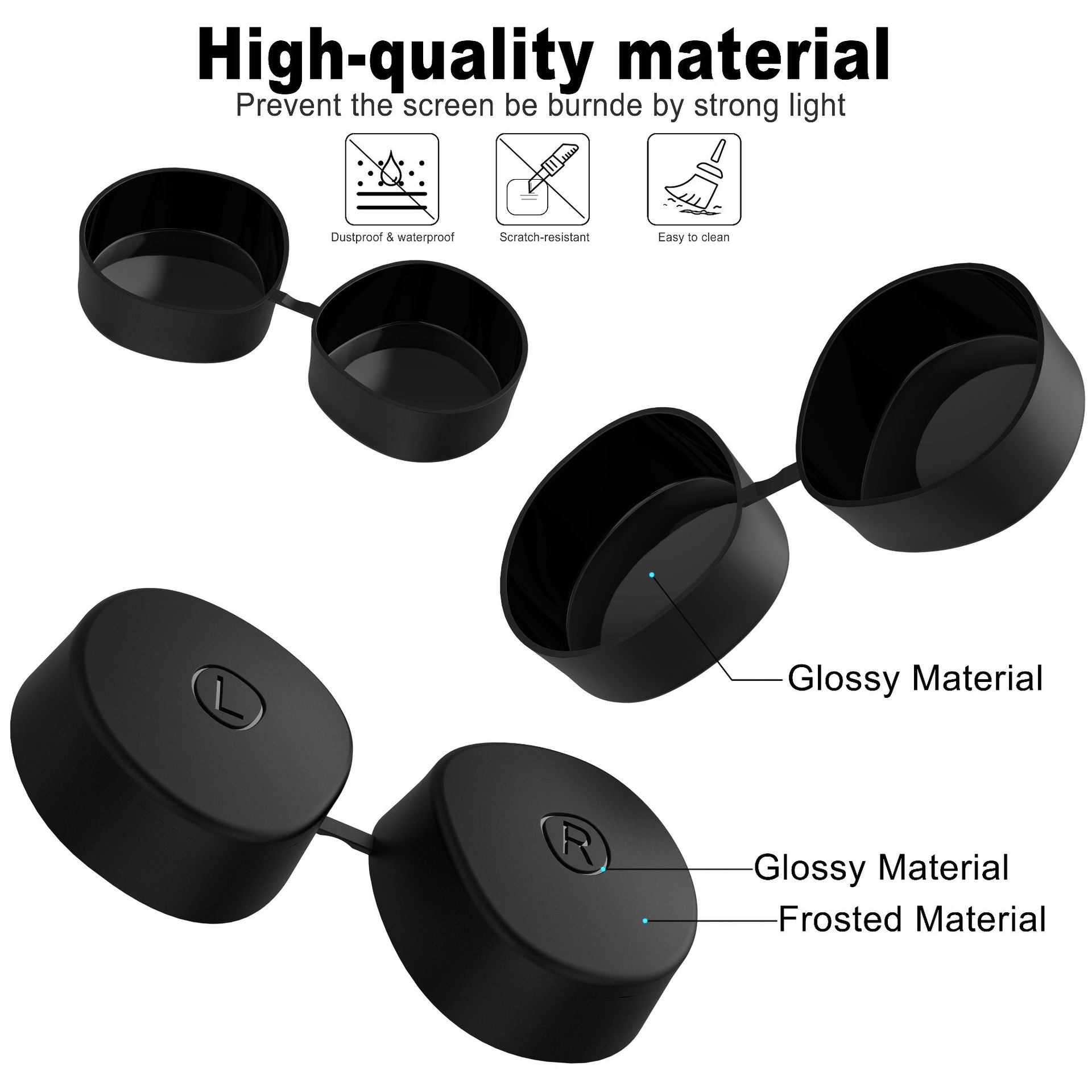 Cubierta protectora de lente para Meta Quest 3S/Quest 2, accesorios de juego, funda protectora de lente a prueba de polvo para Meta Quest 3S