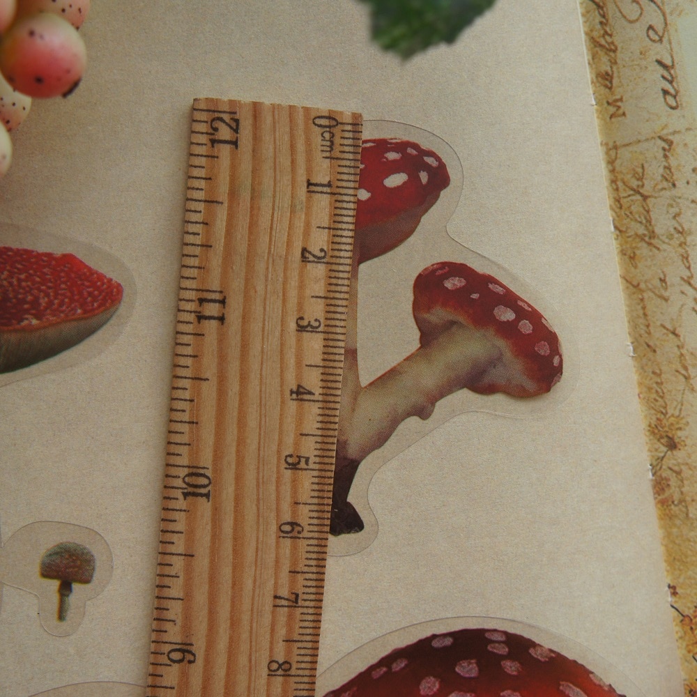 28 stk mix størrelse champignon skov stil pvc klistermærke scrapbooking diy emballage etiket dekoration tag