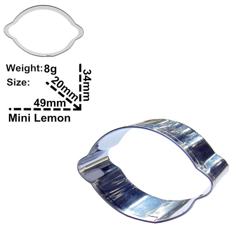 Mini Lemon shape 4 piece biscuit cutting molds, baking tools, cake decorating soft candy tools.