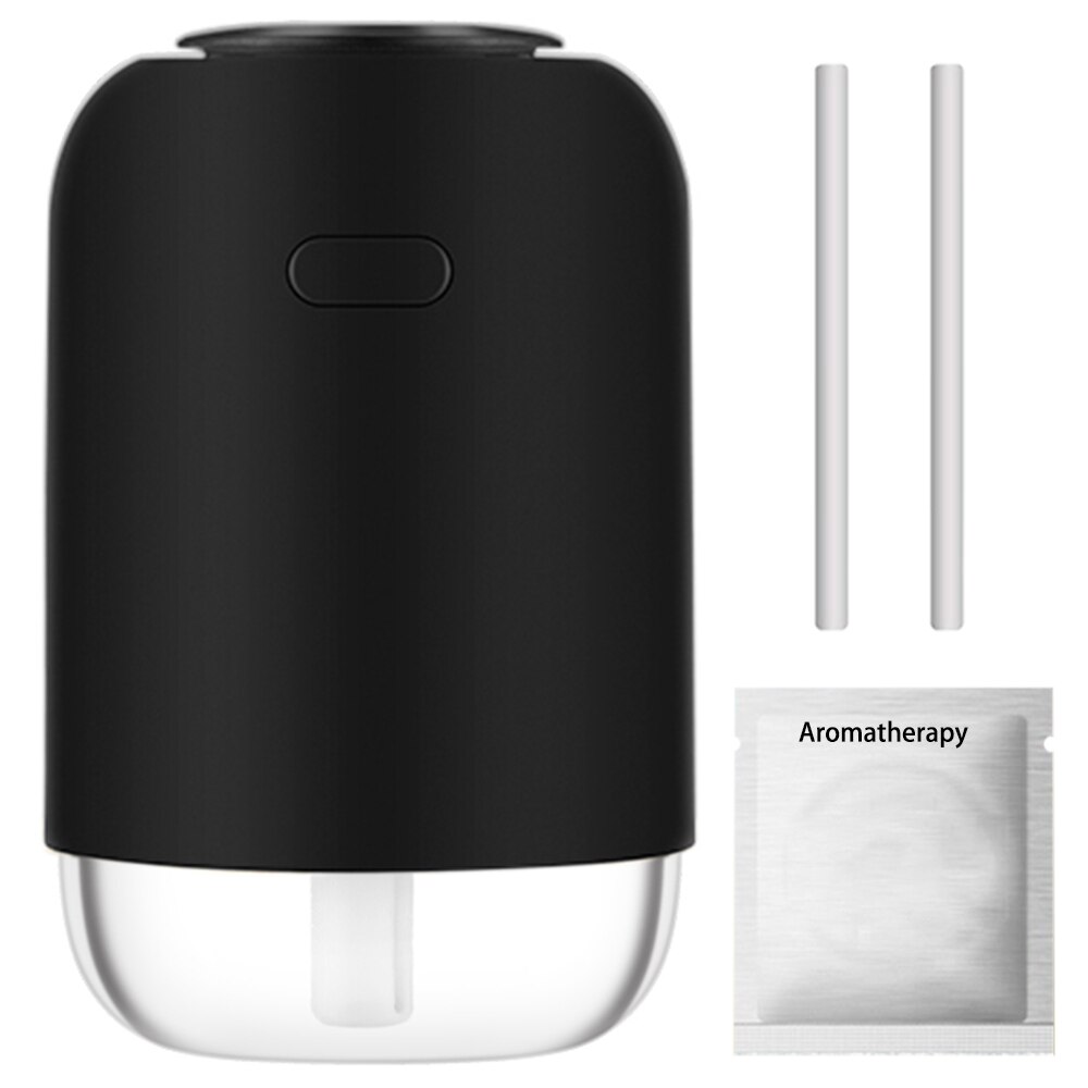 Luchtbevochtiger Oplaadbare Essentiële Olie Diffuser Draadloze Luchtbevochtiger Usb Aroma Diffuser Ultrasone Humidificador Fogger: black humidifier