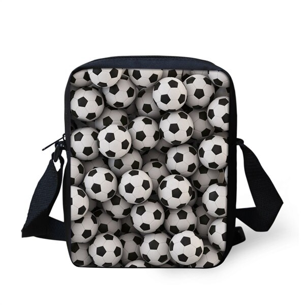 Instantarts cool 3d fire and ice voetbalprint jongens meisjes schooltassen kleuterschool student mini boekentas kinderen messenger bag: H390e