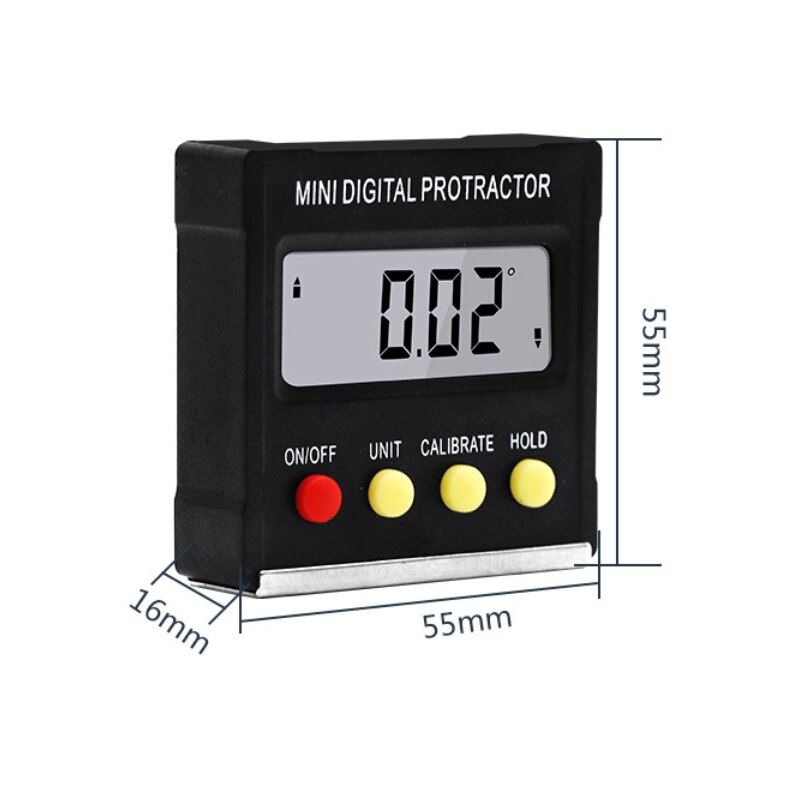 Elektronische Digitale Gradenboog Inclinometer Goniometer Hoek Gradenboog Universal Bevel 360 Graden Hoek Meting Niveau Doos