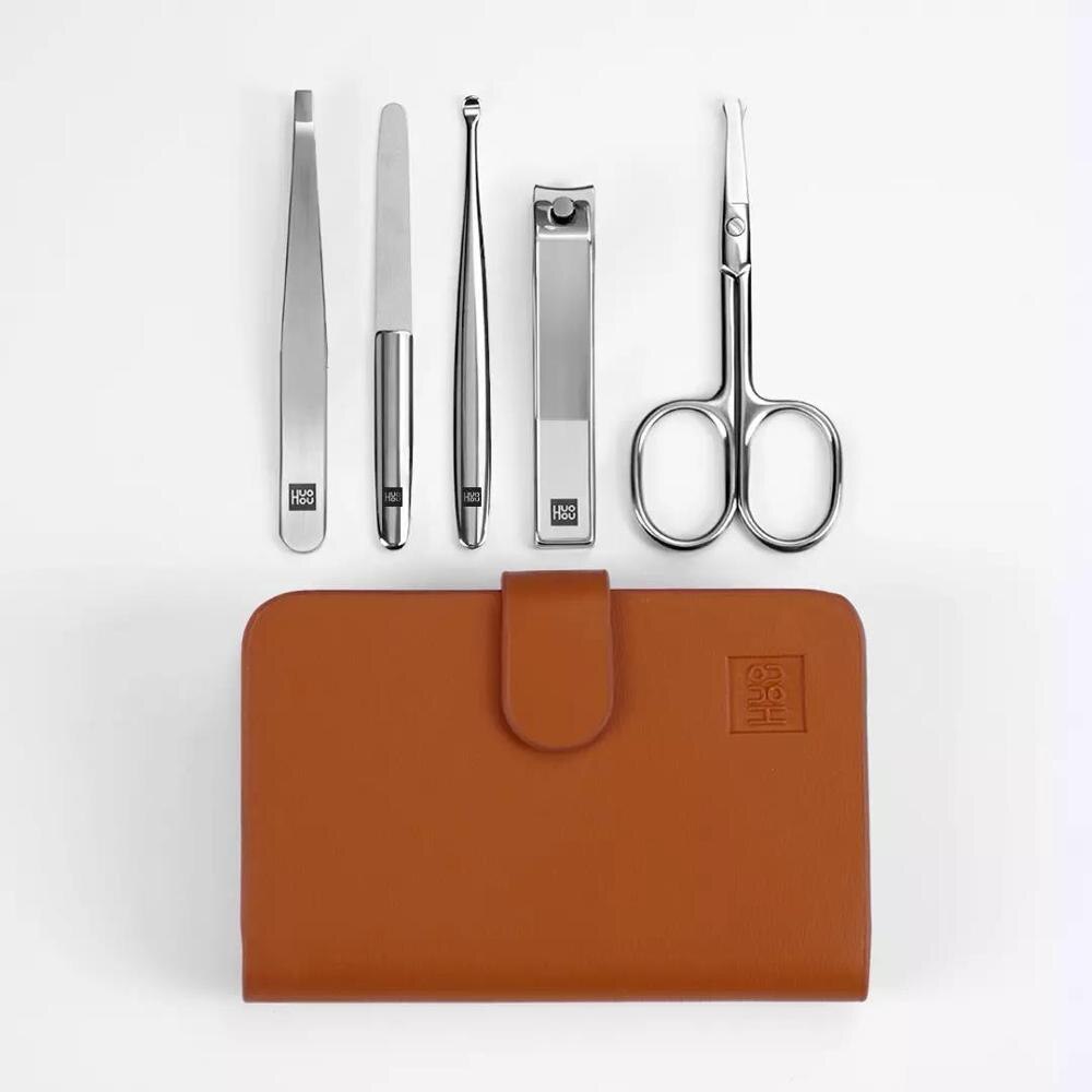 Huohou Nagelknipper Rvs Wenkbrauw Pincet Oor Curette Neus Haar Schaar Draagbare Trimmen Gereedschap: Default Title