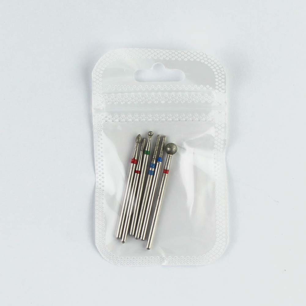 6 stks/set Diamond Nail Boor Rotary Frees Bits Elektrische Manicure Boren Nail Art Gereedschap Accessoires: 5