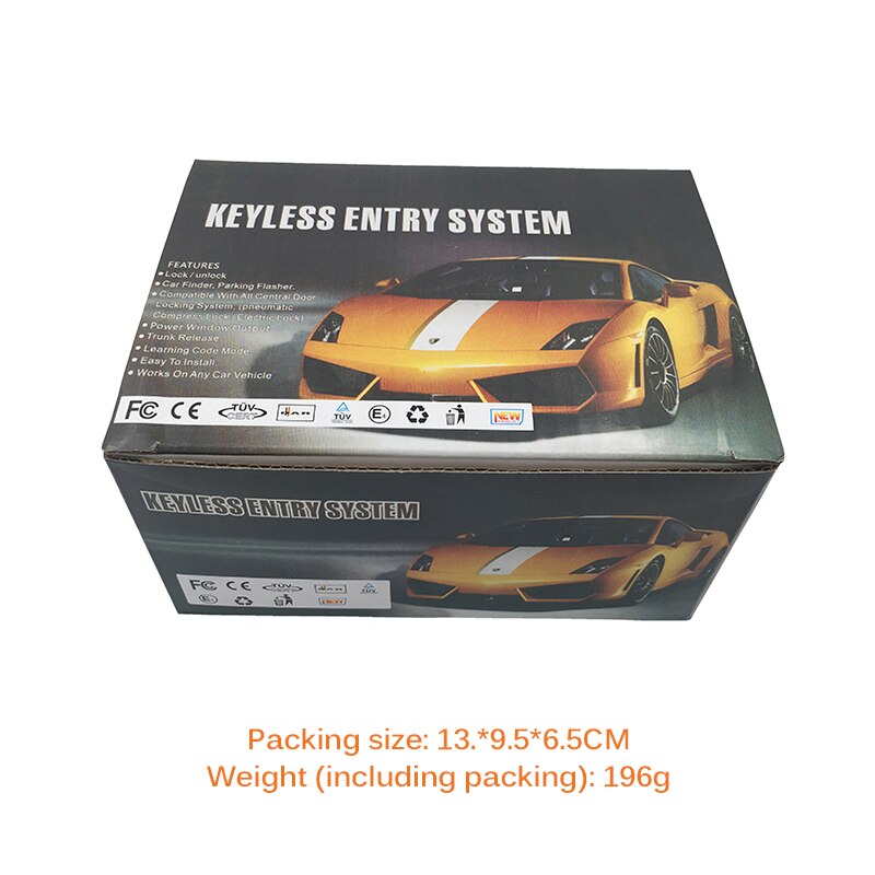 12V Car Auto Remote Central Kit Door Locking Vehicle Keyless Entry System Universal Car Central Lock with 2 Remote Controller