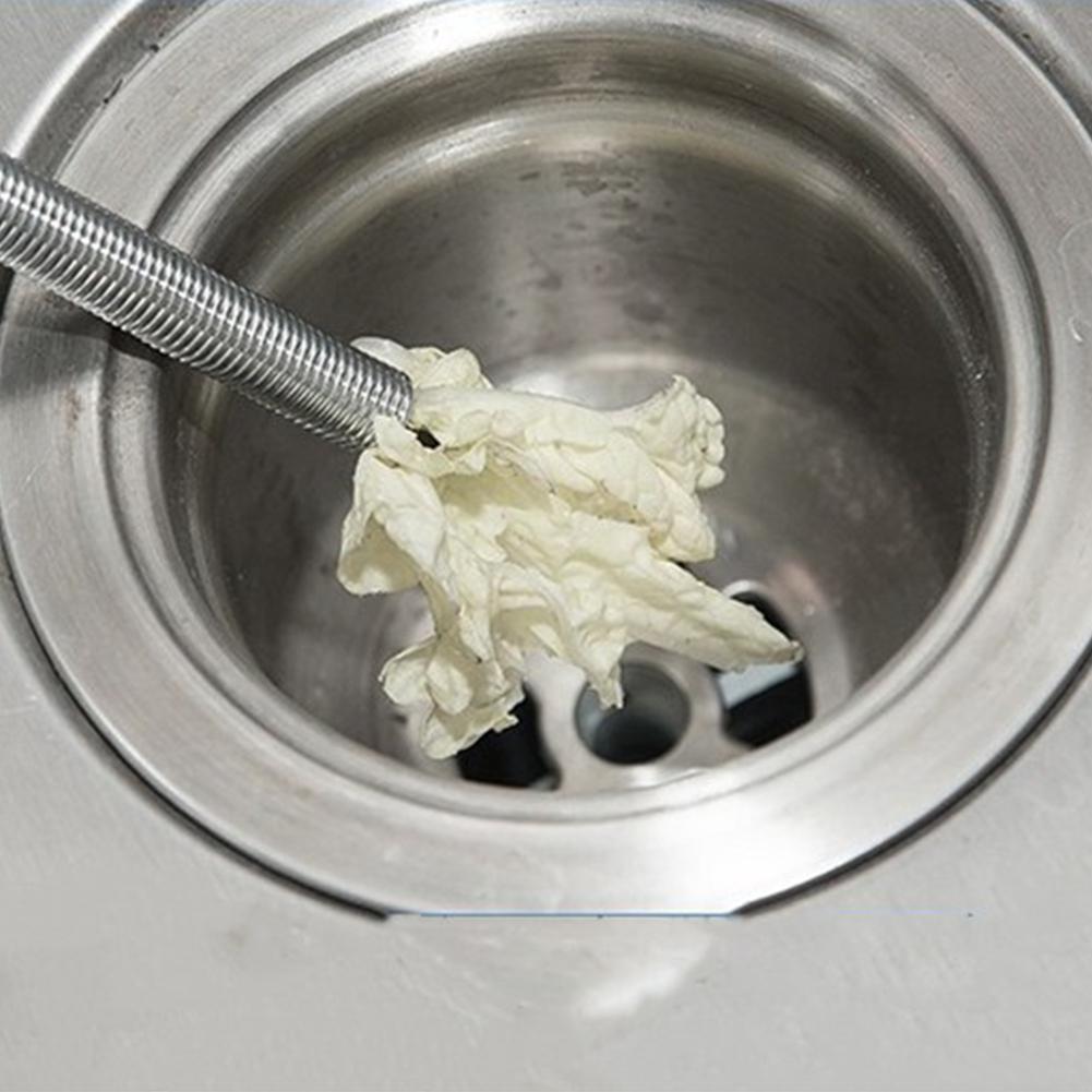 HiMISS 1.6m 4 Claw Spring Grip Narrow Bend Curve Grabber for Picking up Nuts Bolts Flexible Pick Up Tool