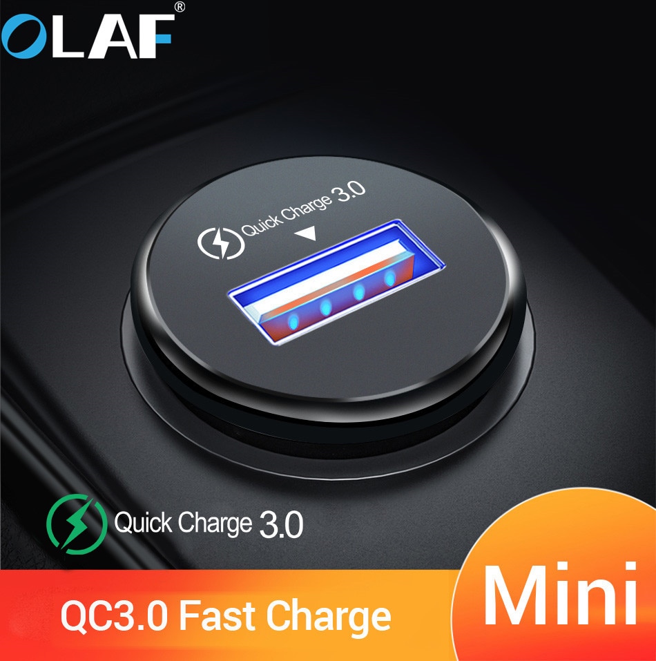 Olaf Quick Charge 3.0 2.0 Auto Usb Oplader Mobiele Telefoon Oplader 2 Port Usb Fast Car Charger Voor Iphone Samsung tablet Auto-Oplader