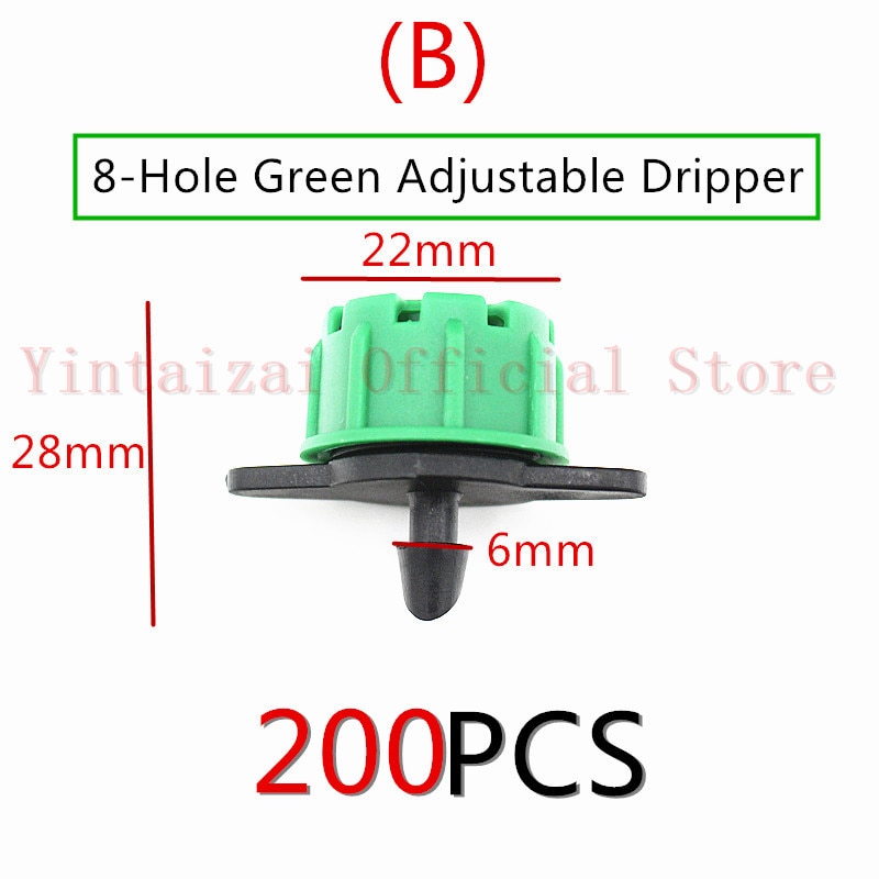 thumbnail image 2 of 50/100 Garden Hose Irrigation Sprinklers Micro Drippers Emitter Drip Head Adjust 2 of 5