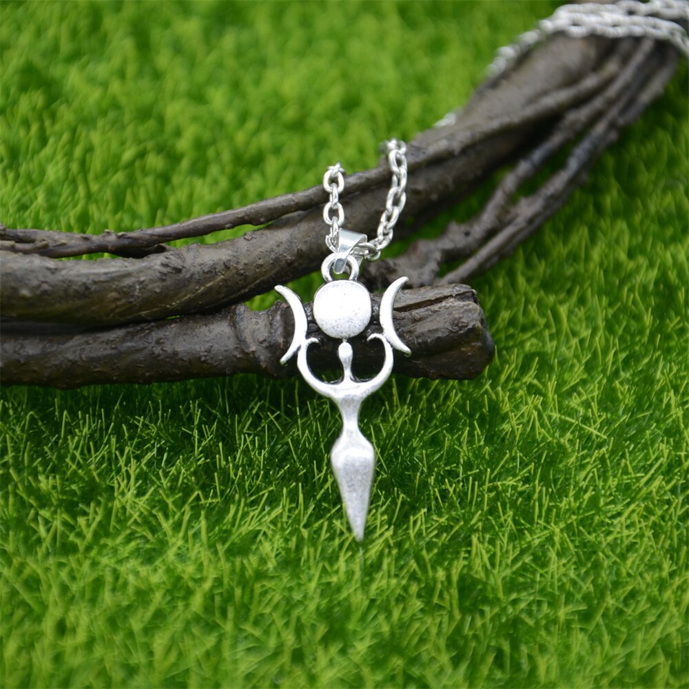 Wicca Triple Moon Goddess Pendant Wiccan Jewlery Accessories For Women Necklace Suppliers