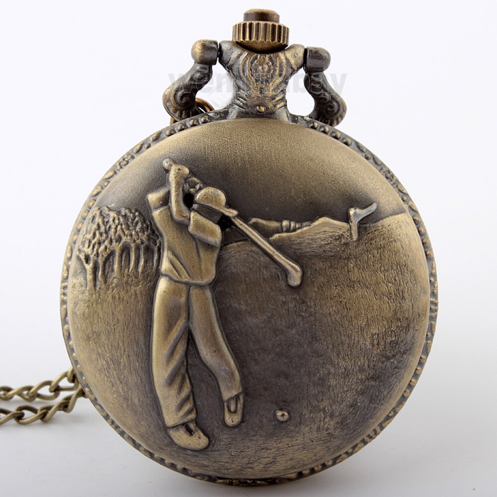 Antik kvarts fickur steampunk vintage kedja golf julglas medaljonger reloj de bolsillo