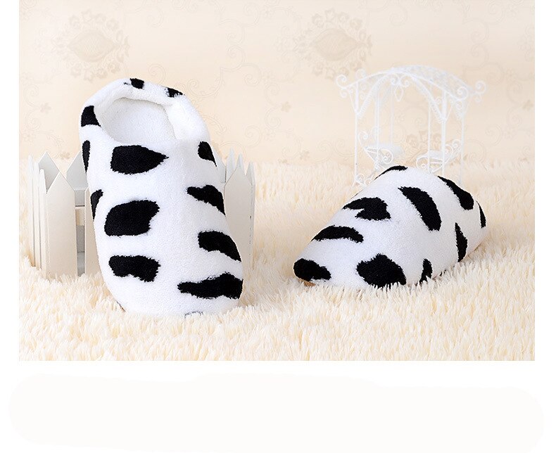 Flip Flop Slippers Koeien Katoen Thuis Slippers Lip Print Slippers Winter Warm Pluche Indoor Mannen Slipper Warme Zachte Bodem Schoenen