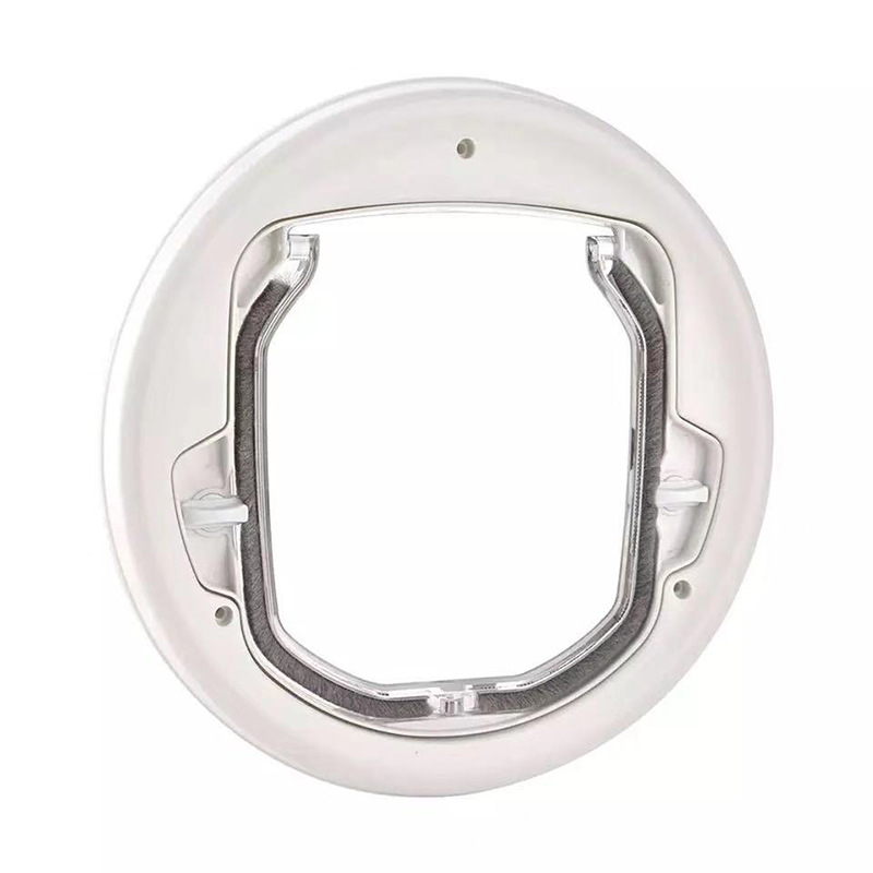 Chien Porte Avec Serrure Pour Chat Chiot Chien Porte Avec Serrure Ronde Transparente Porte Fenêtre Coulissante Verre Porte Verre Fenêtre: White