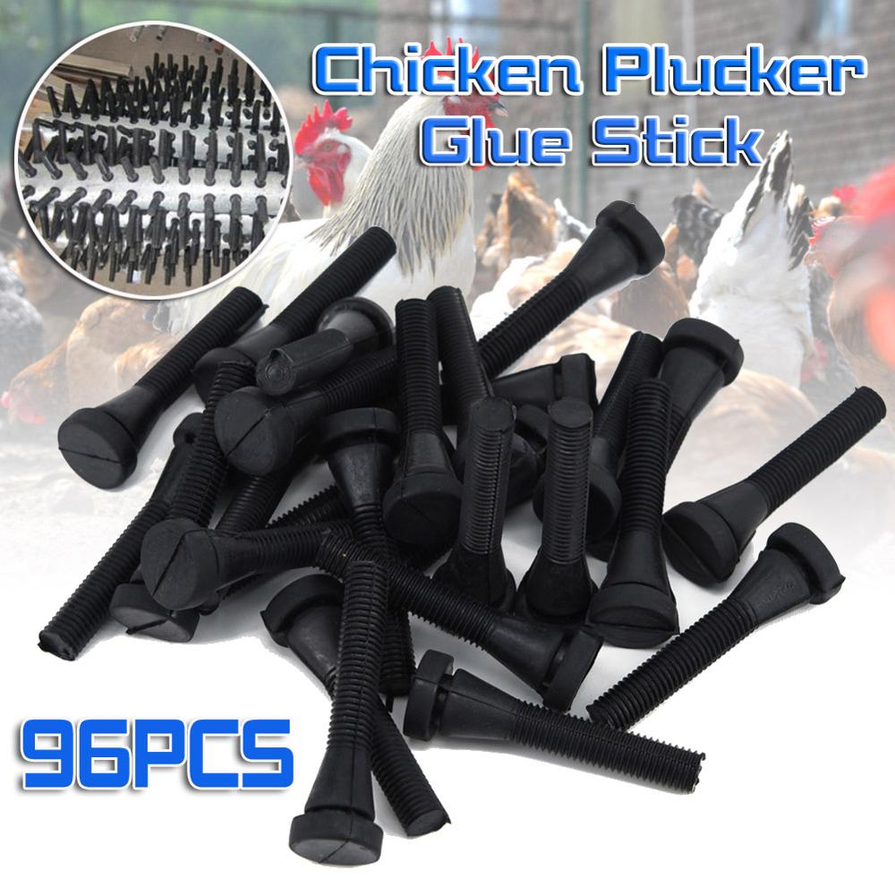 96PCS Chicken Plucker Glue Stick Chicken Geese Poultry Plucking Fingers Plucker Picker Hair Removal Stick Machine Duty Plucking: Default Title