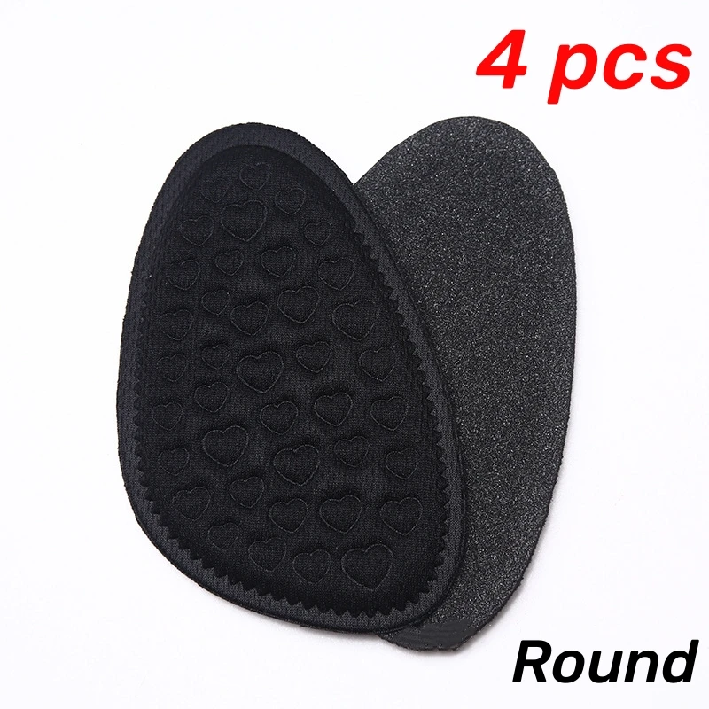 Plantillas para el antepié para mujer, zapatos de tacón alto, antideslizantes, alivio del dolor, almohadillas de inserción redondas, cojín para el dedo del pie, suela para el cuidado de los pies, 2/4/Uds.: Blanco