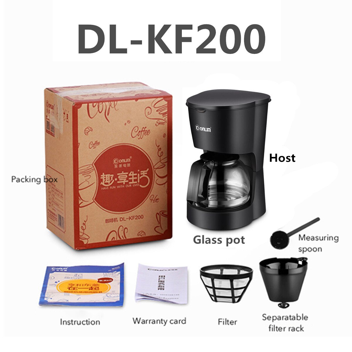 600ML Multifunctional Automatic Coffee Machine Americano Drip Coffee Maker Machine Electric Black Hourglass Make Cafe Tea